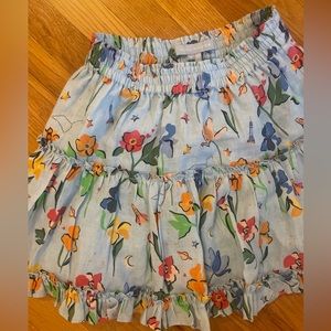Hill House Linen Paz Skirt Space Floral Medium